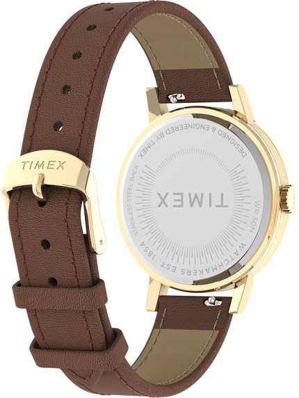 Módní Midtown hodinky, Hnědá, Zlatá barva, 2023