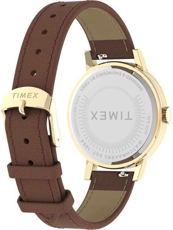 Módní Midtown hodinky, Hnědá, Zlatá barva, 2023