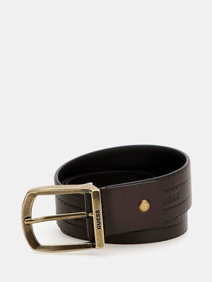 GUESS – Genuine pásek, Hnědá barva