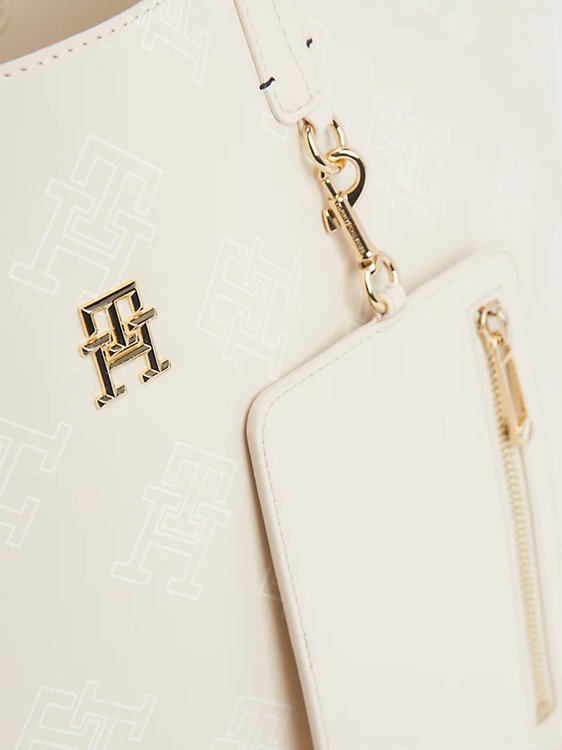 Luxusní Iconic Tommy Tote kabelka, Krémová barva, OS