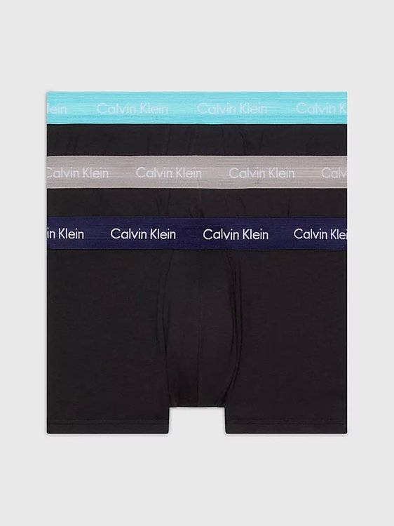 Calvin Klein Underwear – Cotton Stretch boxery 3ks, Černá barva