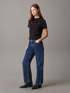 Luxusní Woven Label triko, Černá barva, XS, S, M, L, XL