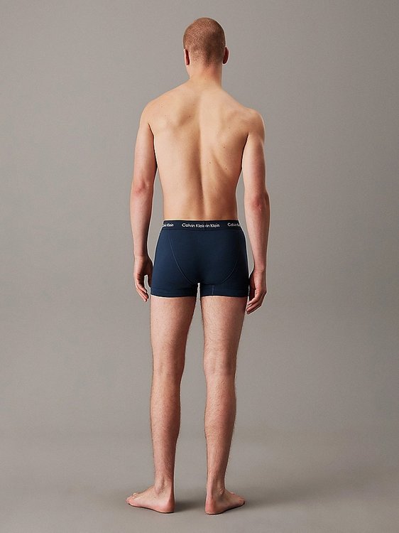 Módní Cotton Stretch boxery 3ks, Černá, Modrá, Šedá barva, 2024