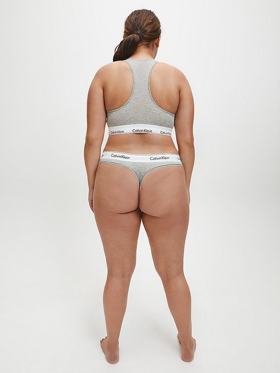 Módní Modern Tanga, Šedá barva, BASIC