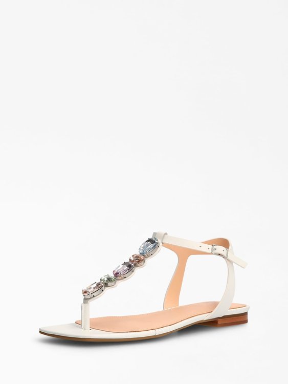 Guess, Bílá barva Sefora sandálky