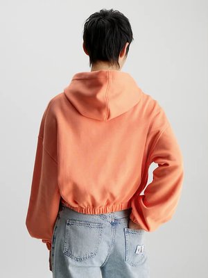 Gathered Hem mikina – Calvin Klein Jeans, Oranžová barva Ženy