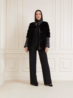 Luxusní Vicky Puffer bunda, Černá barva, 38, 40, 42, 44