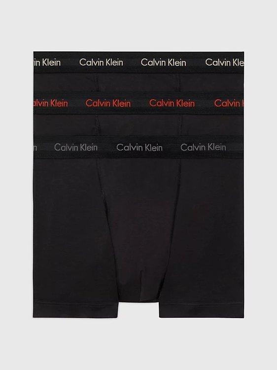 Calvin Klein Underwear – Cotton Stretch boxery 3ks, Černá barva