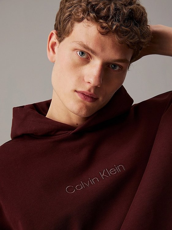 Módní Tonal Logo mikina, Červená, Vínová barva, 2024