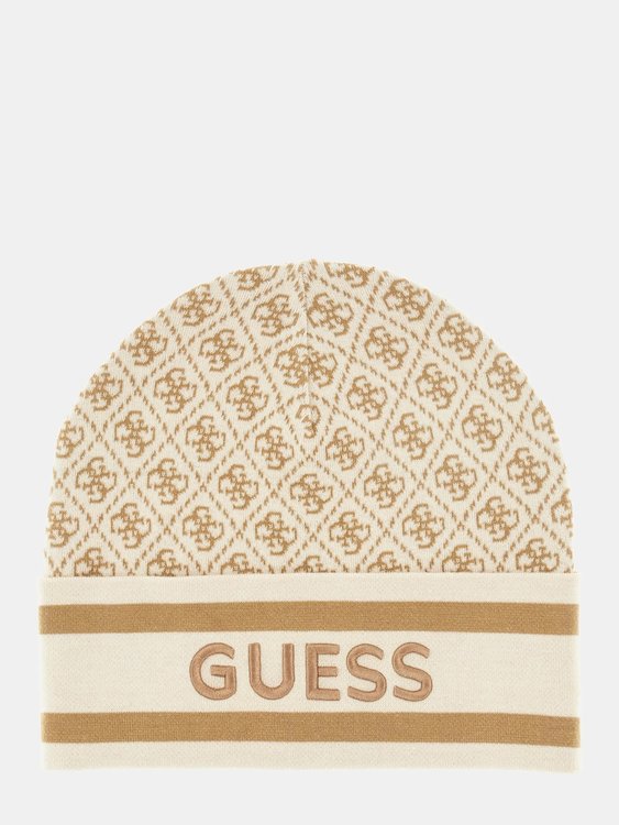 GUESS – Sevyn 4G Logo čepice, Krémová barva