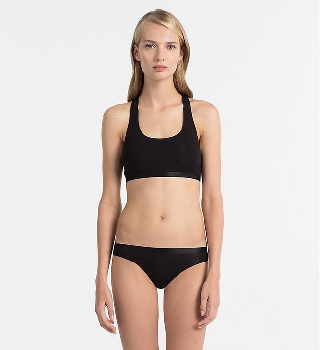 Módní Bralette podprsenka, Černá barva, BASIC