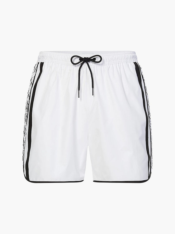 CK One monogram plavky – Calvin Klein Swimwear, Bílá barva Muži