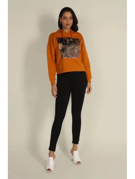 Módní Zenovia mikina, Oranžová barva, 2022