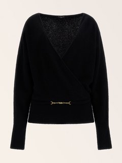 Luxusní Monique svetr, Černá barva, XS, S, M