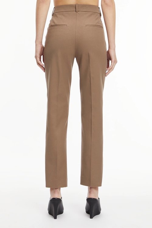 Stretch Gabardine kalhoty – Calvin Klein, Béžová, Hnědá barva Ženy
