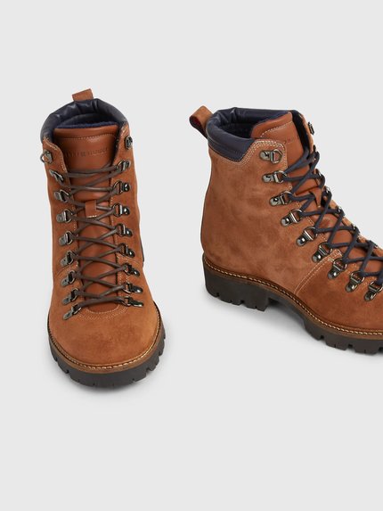 Módní Mix Suede kotníková obuv, Hnědá barva, 2023