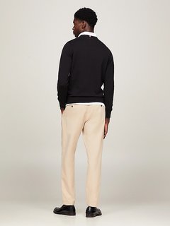 Luxusní 1985 Crew Neck svetr, Černá barva, S, M, XL