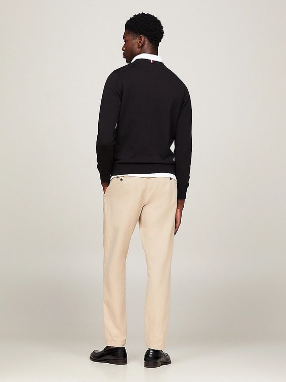 Luxusní 1985 Crew Neck svetr, Černá barva, S, M, XL