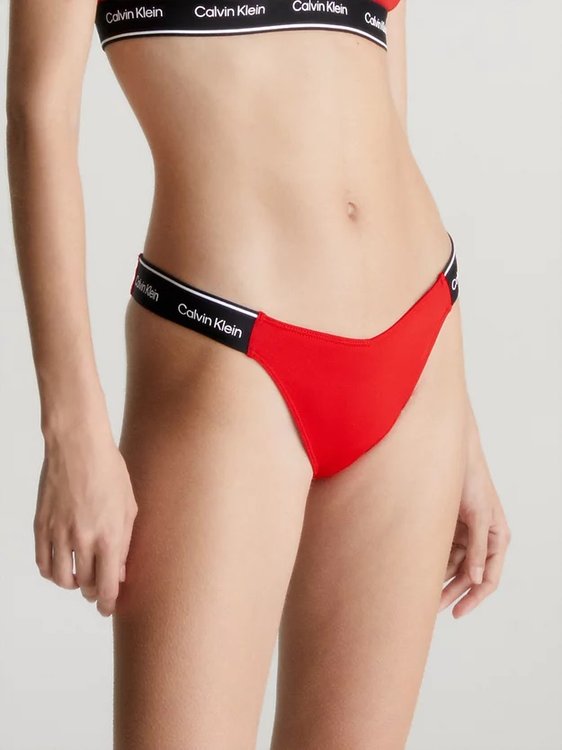 CK Meta plavky – Calvin Klein Swimwear, Červená barva Ženy
