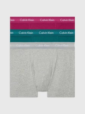 Calvin Klein Underwear – Cotton Stretch boxery 3ks, Šedá, Vínová, Zelená barva
