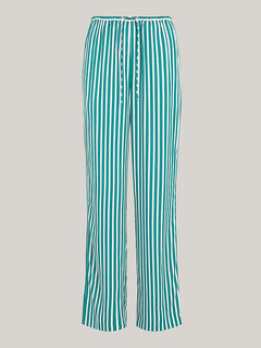 Fluid Stripe kalhoty Zelená barva Ženy