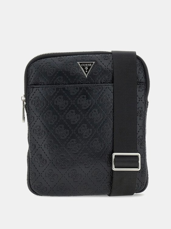 GUESS – Milano Debossed crossbody, Černá barva