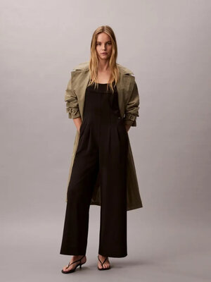Calvin Klein – Scuba crepe overal, Černá barva
