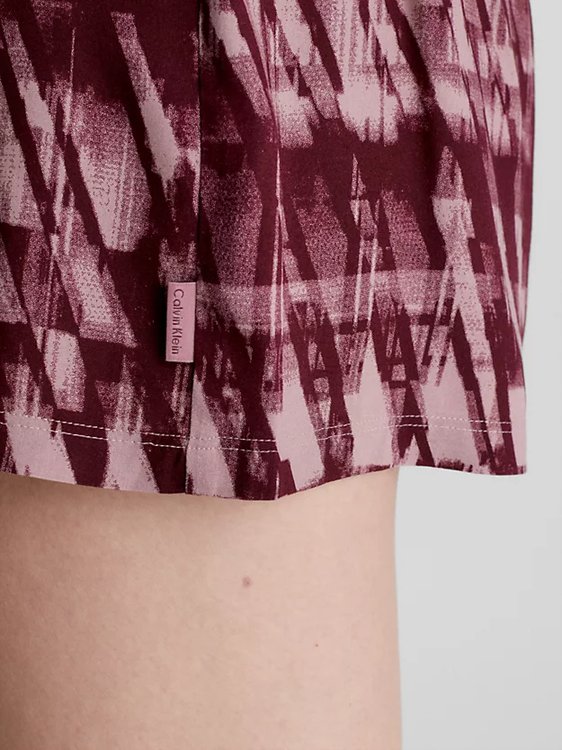 Luxusní Woven's pyžamové kraťasy, Vínová barva, XS, S, M