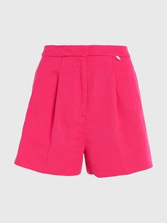 Cotton Linen kraťasy Růžová barva Ženy