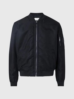 Recycled Sateen bomber Černá barva Muži