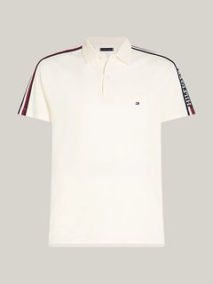 Global Stripe Monotype polo Krémová barva Muži