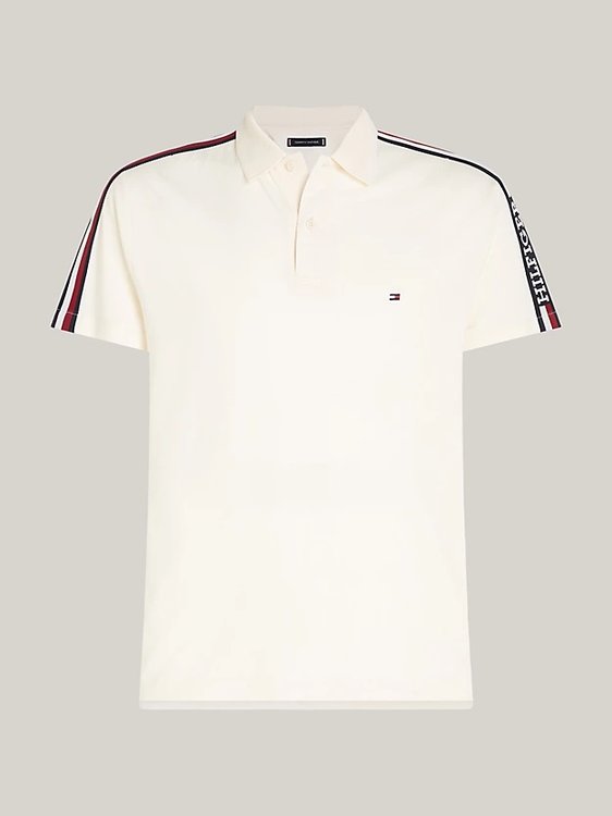 Global Stripe Monotype polo Krémová barva Muži