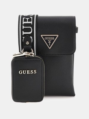 GUESS – Latona Flap obal na mobil, Černá barva