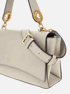 Luxusní Masie Top Handle crossbody, Béžová barva, T/U