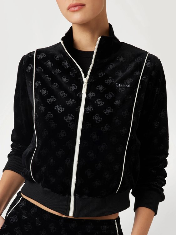 Luxusní Krissy mikina na zip, Černá barva, XS, S, M, L