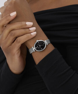 GUESS, Černá, Stříbrná barva Ruby hodinky