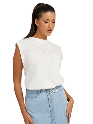 Guess – Bridgette top, Bílá barva