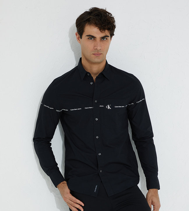 Calvin Klein Jeans – Repeat košile, Černá barva