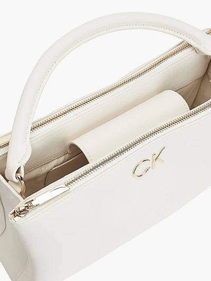 Calvin Klein Jeans – Re-lock tote kabelka, Bílá barva 1