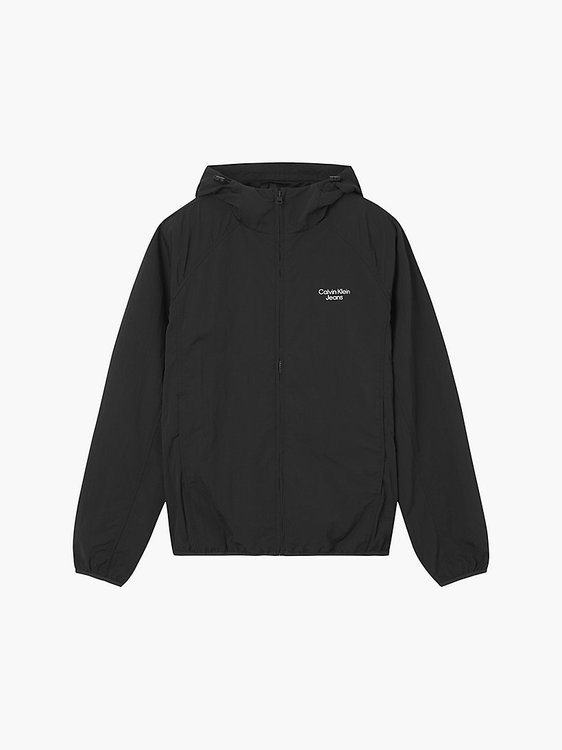 Stacked logo větrová bunda Černá barva Muži