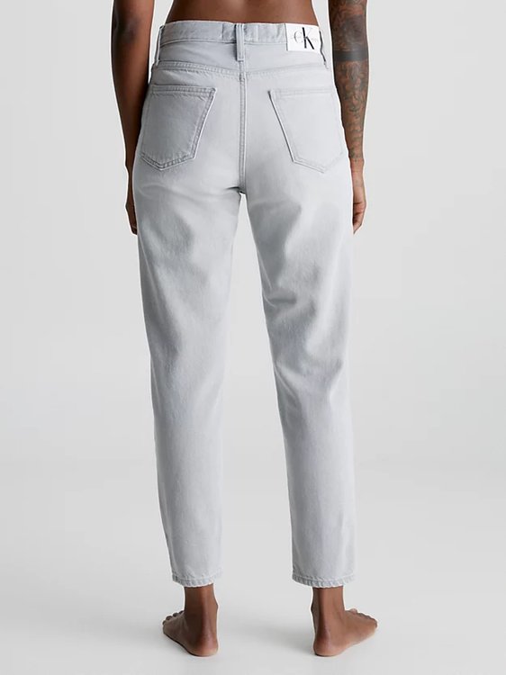Mom jeany – Calvin Klein Jeans, Šedá barva Ženy