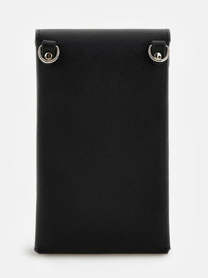 Saffiano pouzdro na mobil – GUESS, Černá barva Ženy