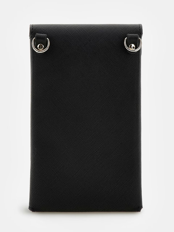 Saffiano pouzdro na mobil – GUESS, Černá barva Ženy