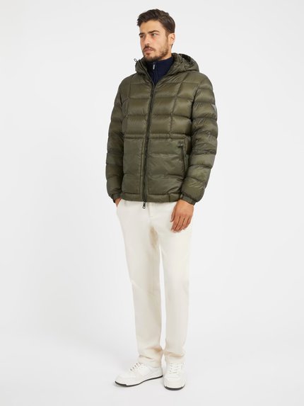 Módní Light Puffa péřová bunda, Zelená barva, 2023