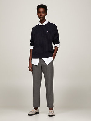 Cable C svetr – Tommy Hilfiger, Modrá barva Ženy