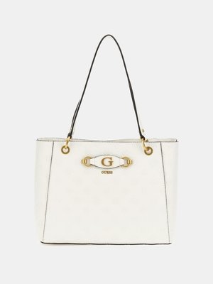 GUESS – Peony Noel velká kabelka, Bílá, Krémová barva