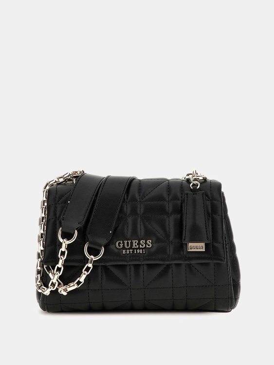 GUESS – Assia Convertible crossbody, Černá barva
