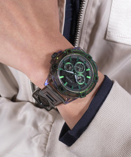 GUESS, Černá, Iridiscentní barva King hodinky