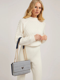 Guess, Bílá, Modrá barva Downtown Hassie crossbody