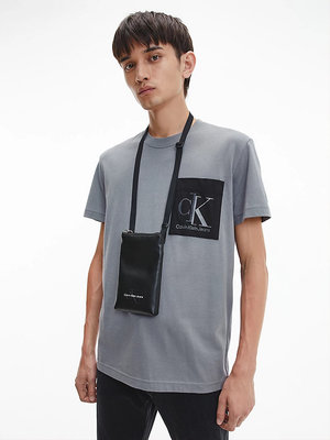 Pocket triko – Calvin Klein Jeans, Šedá barva Muži